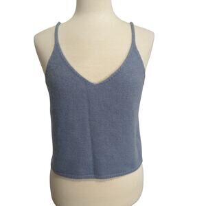 Code X Mode Blue Spaghetti Strap Angora Blend Sweater Size M
